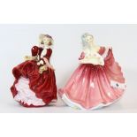 Two Royal Doulton figures "Top O' The Hill" and "Elaine"