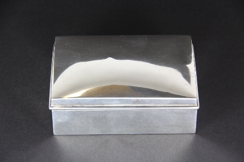 A Cartier sterling silver box, 10cm x 7cm x 3.5cm