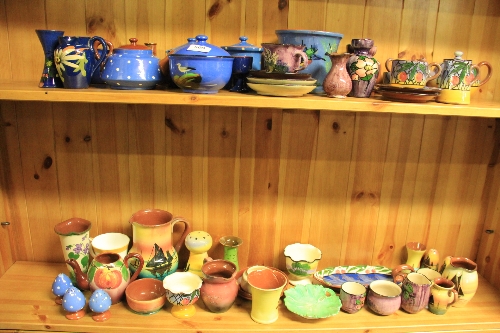 A large quantity of Devon pottery