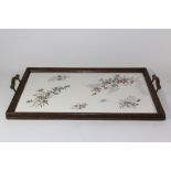 An attractive Edwardian porcelain tea tray. 53 x 36 cm.