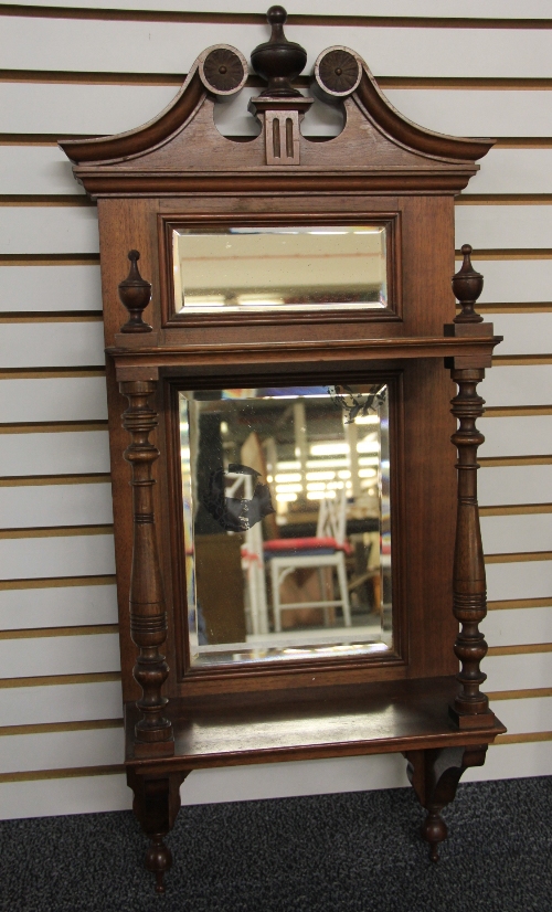 A Victorian mahogany mirror, H 80cm