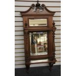 A Victorian mahogany mirror, H 80cm