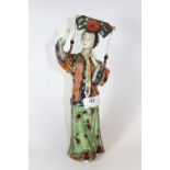 A fine Chinese hand made porcelain figure of a dancer, H. 30cm.