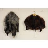 2 vintage fur collars