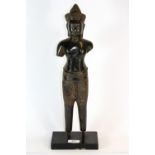 A bronze khmer style figure, H. 47cm.