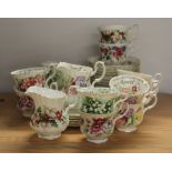 A quantity of Royal Albert bone china month/calendar cups, saucers and plates