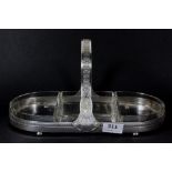 A very fine WMF silver plated and glass entree dish. H. 18 cm, W. 32 c. Provenance : G. Light
