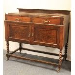 An oak barley twist sideboard.