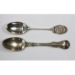 Two hallmarked silver spoons (one Walker & Hall).
