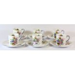 A six piece Shelley porcelain coffee set.