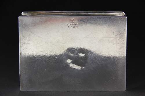 A Cartier sterling silver box, 10cm x 7cm x 3.5cm - Image 3 of 4