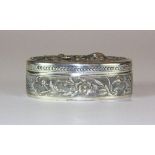 A Chinese hallmarked silver hinged box, W. 5.5cm.