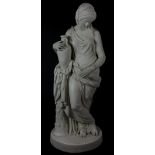 A 19th century Copeland Parian ware classical figure. H. 48 cm. (Restored).