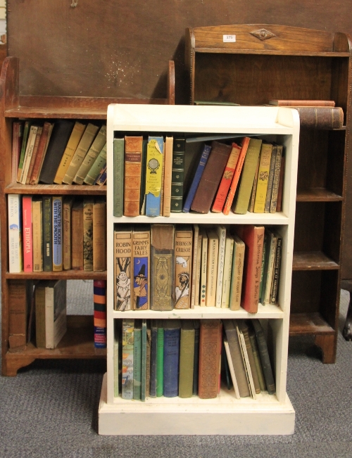 Three bookcases and contents.