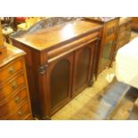 A Victorian rosewood chiffonier, having