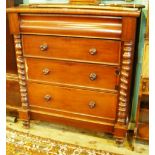 A Victorian mahogany chest, the rectangu