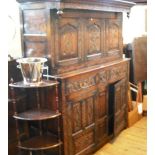 A Victorian, 18th century-style oak duod