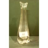 Daum, a moulded clear glass single stem