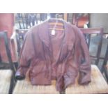 A gentleman's brown leather jacket by Lu