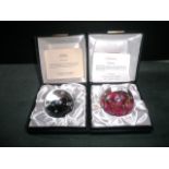 Two boxed Caithness paperweights, May Da