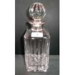 A Carrs crystal decanter and stopper of
