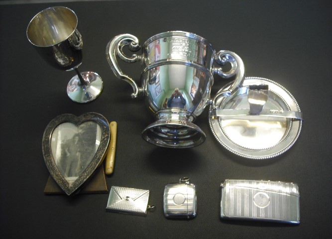 A silver trophy cup awarded for the 1909