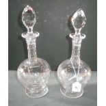 A pair of Webb decanters and stoppers, e