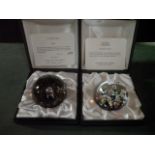 Two boxed Caithness paperweights, includ