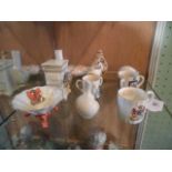 Nine pieces of crestedware, including a