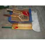 A Slazenger cricket bat, signed by the 1