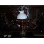 An Edwardian paraffin lamp, having an as