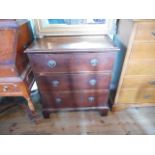 A mid-19th century mahogany chest, havin