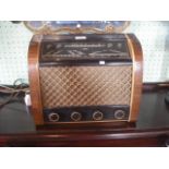 GEC vintage radio in a walnut case.