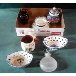 A small quantity of decorative china and glass.