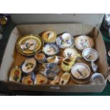 A quantity of Quimper Ware, mainly ashtrays and miniature dishes.