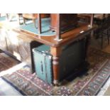 A late 19th century walnut dining table