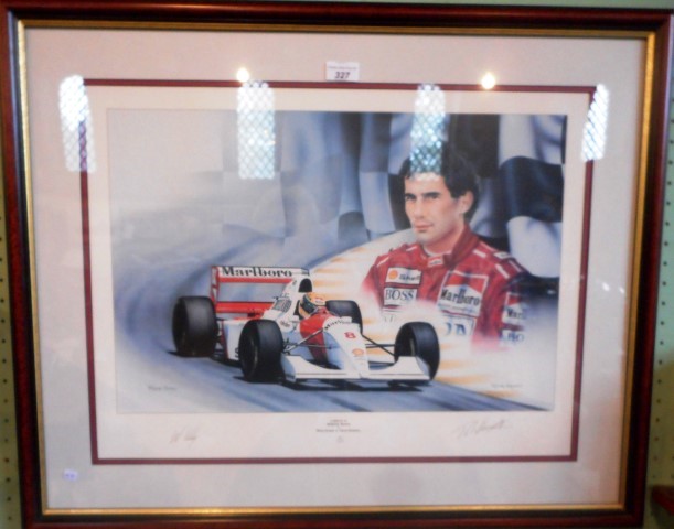 Wayne Vickery & Trevor Horswell, a Tribute to Ayrton Senna, limited edition print 65/250,