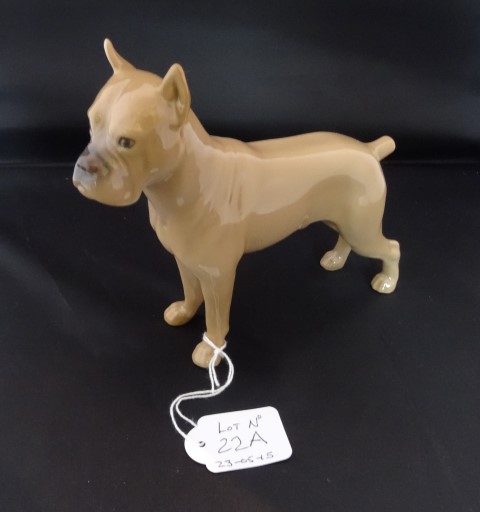 A Royal Copenhagen model of a boxer dog, circa 1950's, numbered 2212, 15cm.