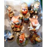 A collection of twelve Goebel figurines, various sizes.