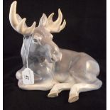 A Royal Copenhagen Elk ceramic figure, number 2813, 21 x 24cm.