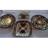 A collection of Royal Crown Derby Imari tableware, pattern 2451, comprising: gravy jug and stand,