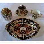 A collection of Royal Crown Derby Imari tablewares, pattern 2451, to include: small ginger jar,