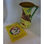 Art Deco Burleigh Ware Flamingo jug, numbered 5002, 24cm, together with 'Collecting Burleigh Jugs',