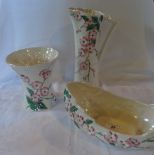 Three items of Maling Lustre Ware no. 65