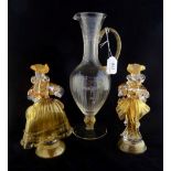 Two finely dressed Murano glass ladies,