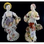 A pair of late 18th century figures, a l