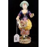 A late 18th century Derby porcelain figu