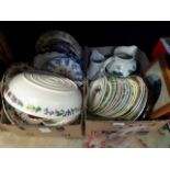 Two boxes of assorted ceramics, to inclu