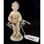A late 18th century Chelsea-Derby figure