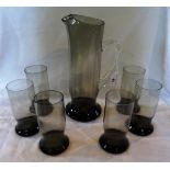 A Whitefriars-style glass lemonade set i